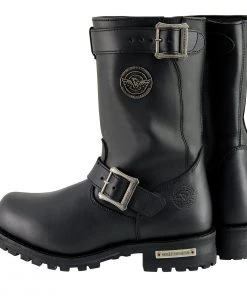 Milwaukee Leather MBM9020 Men's Black 11-Inch Classic Engineer Motorcycle Leather Boots Riding Gear