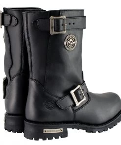 Milwaukee Leather MBM9020 Men's Black 11-Inch Classic Engineer Motorcycle Leather Boots Riding Gear