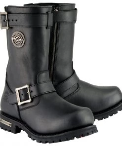 Milwaukee Leather MBM9020 Men's Black 11-Inch Classic Engineer Motorcycle Leather Boots Riding Gear