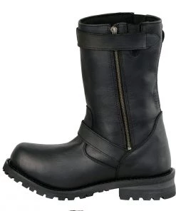 Milwaukee Leather MBM9020 Men's Black 11-Inch Classic Engineer Motorcycle Leather Boots Riding Gear