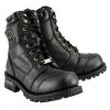 Milwaukee Leather MBM9030 Men's Black 8-inch Lace-Up Classic Logger Boots Riding Gear