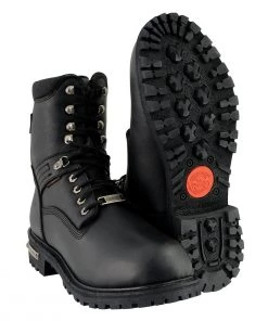 Milwaukee Leather MBM9036WP Men's Black'Wide Width' 7-inch Lace To Toe Waterproof Leather Boots