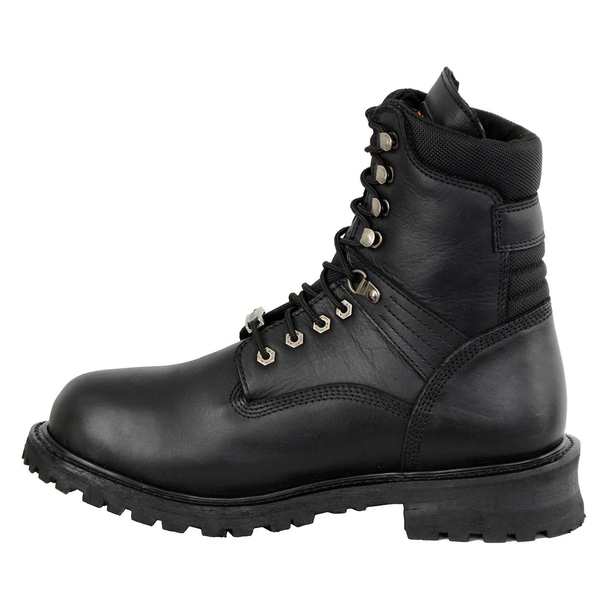 Milwaukee Leather MBM9036WP Men's Black 'Wide Width' 7-inch Lace To Toe Waterproof Leather Boots