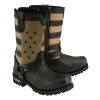 Riding Gear Milwaukee Leather MBM9045 Men's Stars And Stripes Black With Tan Motorcycle Harness Boots