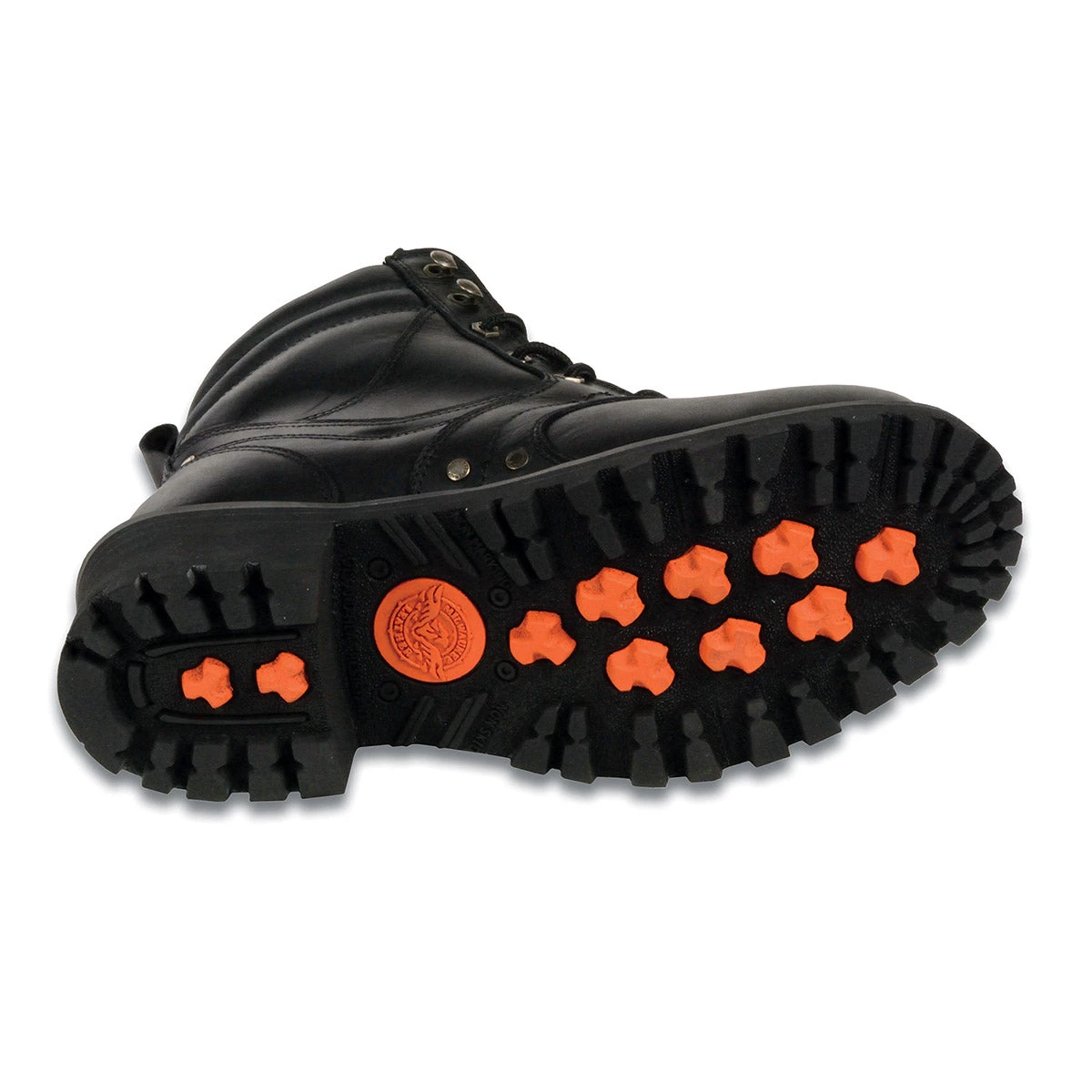 Milwaukee Leather MBM9050 Men's Black 6 Inch Lace-Up Boots With Zipper Closure Riding Gear