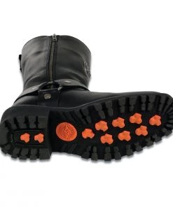 Milwaukee Leather MBM9060W Men's Black'Wide-Width' 11-inch Classic Harness Square Toe Boots