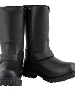 Milwaukee Leather MBM9061WP Men’s Black 11-inch'Wide Width' Waterproof Harness Square Toe Boot Riding Gear