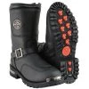Milwaukee Leather MBM9070 Men's Wide-Width Black Engineer Boots With Reflective Piping And Gear Shift Protection