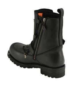 Riding Gear Milwaukee Leather MBM9076 Men’s Black Tactical Logger Boots With Buckle Enhancement
