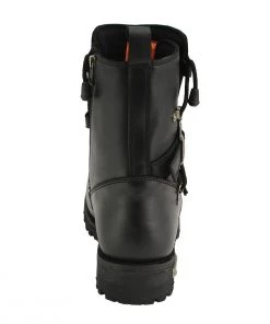 Riding Gear Milwaukee Leather MBM9076 Men’s Black Tactical Logger Boots With Buckle Enhancement