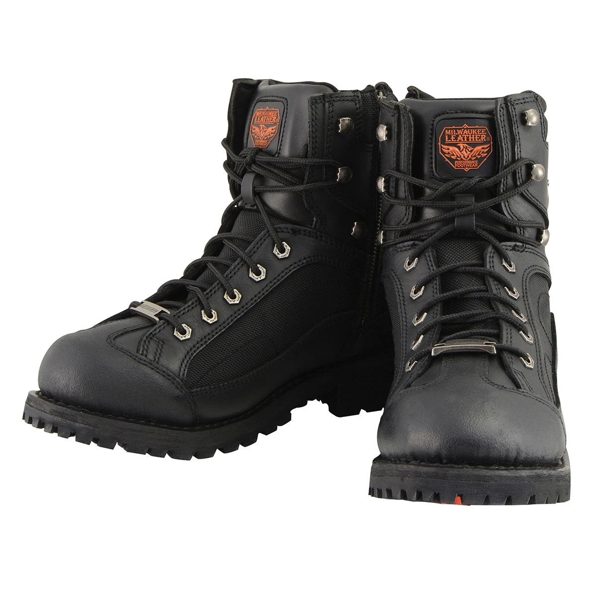 Milwaukee Leather MBM9080 Men's Black 6-Inch Lace To Toe Boots With Gear Shift Protection