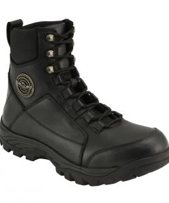 Milwaukee Leather MBM9081 Men’s Black 'Tactical' Lace-Up Leather Boots