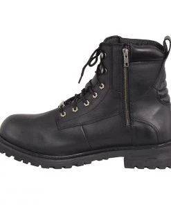 Riding Gear Milwaukee Leather MBM9096WP Men's 6 Inch Lace-Up Wide Width Black Logger Waterproof Leather Boots