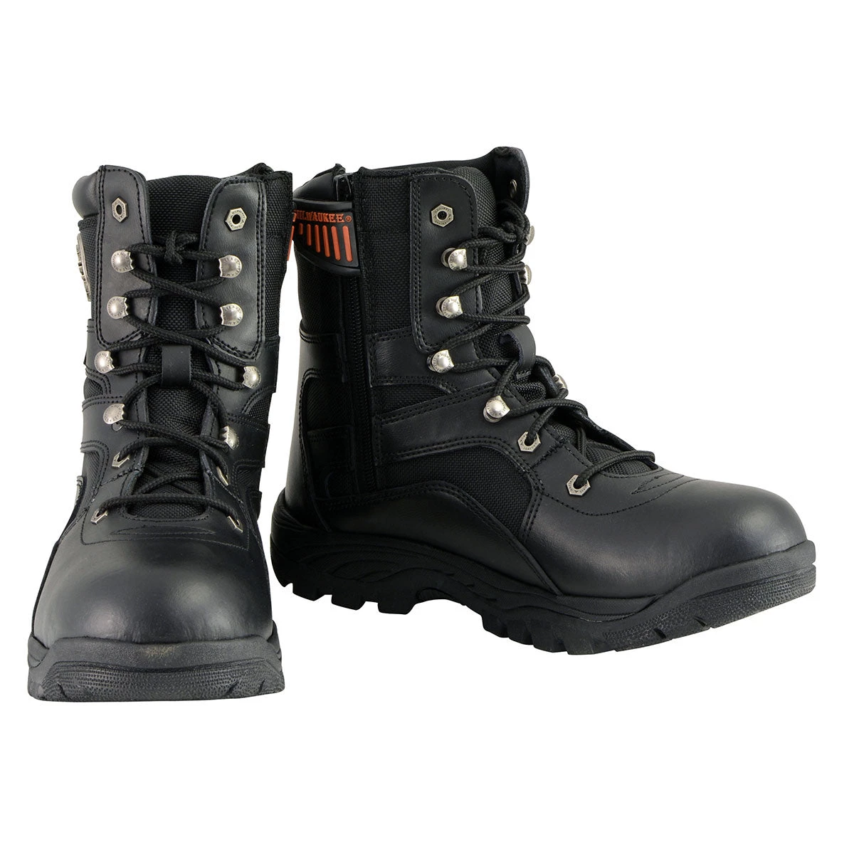 Riding Gear Milwaukee Leather MBM9105 Men's 9-Inch Black Tactical Lace To Toe Leather Boots
