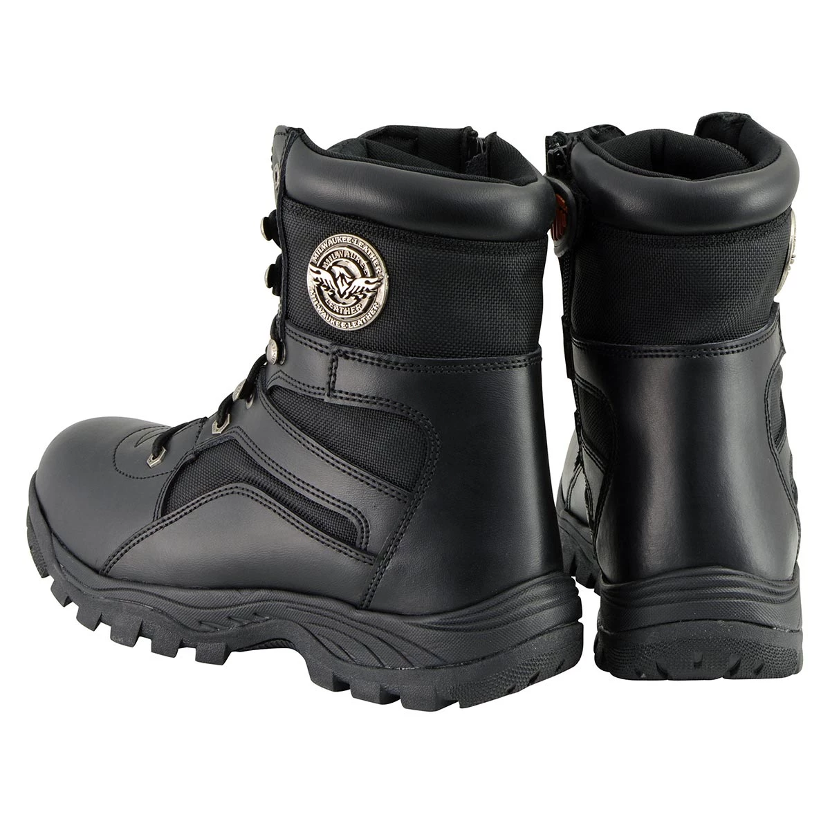 Riding Gear Milwaukee Leather MBM9105 Men's 9-Inch Black Tactical Lace To Toe Leather Boots