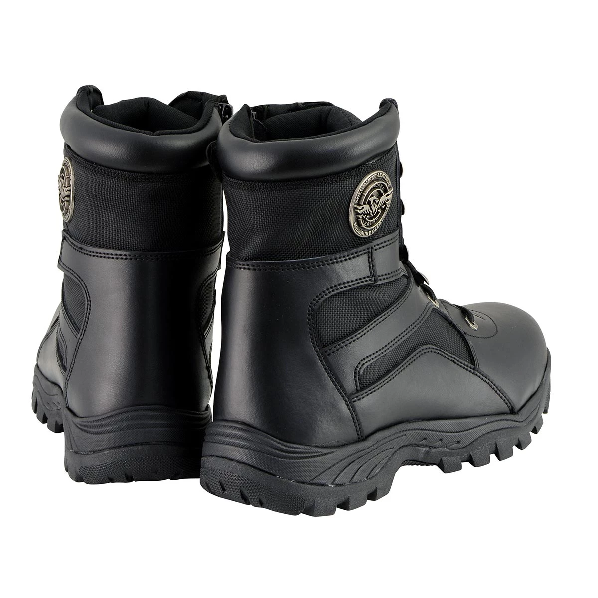 Riding Gear Milwaukee Leather MBM9105 Men's 9-Inch Black Tactical Lace To Toe Leather Boots