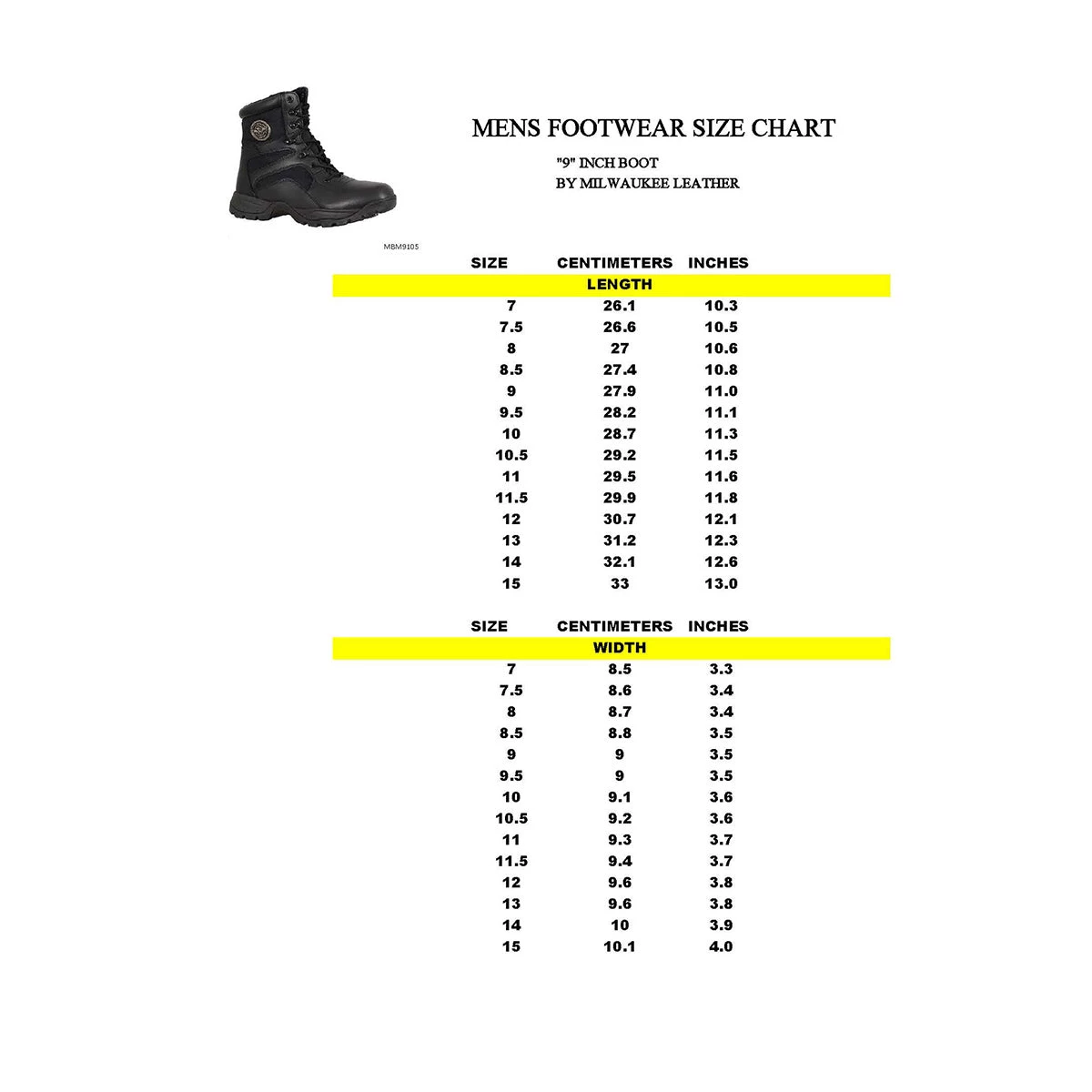 Riding Gear Milwaukee Leather MBM9105 Men's 9-Inch Black Tactical Lace To Toe Leather Boots