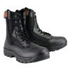 Milwaukee Performance Milwaukee Leather MBM9110 Men's 9in Black Leather Lace-Up Tactical Boots With Side Zippers Riding Gear