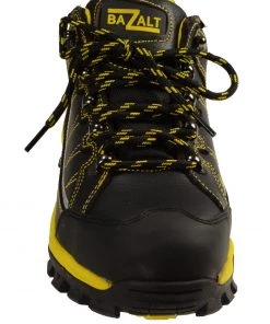 Bazalt MBM9120 Men's Black And Yellow Water And Frost Proof Leather Outdoor Lace-Up Shoes Riding Gear