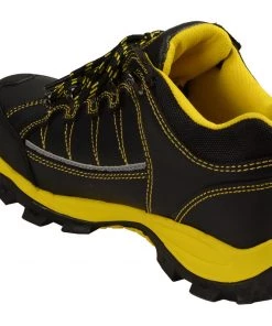 Bazalt MBM9121ST Men's Black And Yellow Water And Frost Proof Leather Outdoor Shoes With Composite-Toe