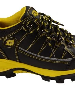 Bazalt MBM9121ST Men's Black And Yellow Water And Frost Proof Leather Outdoor Shoes With Composite-Toe