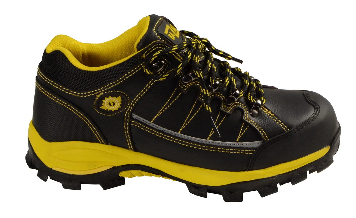 Bazalt MBM9121ST Men's Black And Yellow Water And Frost Proof Leather Outdoor Shoes With Composite-Toe