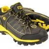 Bazalt MBM9121ST Men's Black And Yellow Water And Frost Proof Leather Outdoor Shoes With Composite-Toe