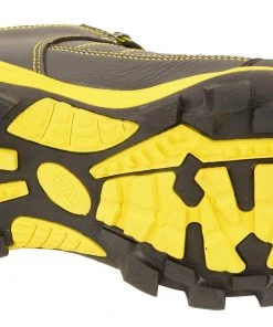 Bazalt MBM9121ST Men's Black And Yellow Water And Frost Proof Leather Outdoor Shoes With Composite-Toe