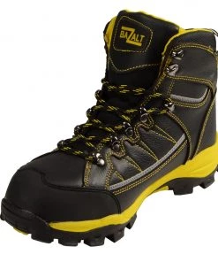 Riding Gear Bazalt MBM9123ST Men's Black With Yellow Water And Frost Proof Leather Boots With Composite-Toe