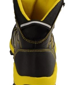 Riding Gear Bazalt MBM9123ST Men's Black With Yellow Water And Frost Proof Leather Boots With Composite-Toe