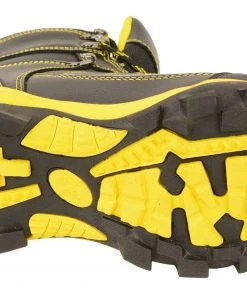 Riding Gear Bazalt MBM9123ST Men's Black With Yellow Water And Frost Proof Leather Boots With Composite-Toe