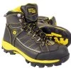 Riding Gear Bazalt MBM9123ST Men's Black With Yellow Water And Frost Proof Leather Boots With Composite-Toe