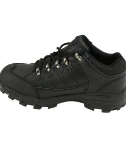 Milwaukee Leather Riding Gear Bazalt MBM9126 Men's Black Water And Frost Proof Leather Outdoor Lace-Up Shoes
