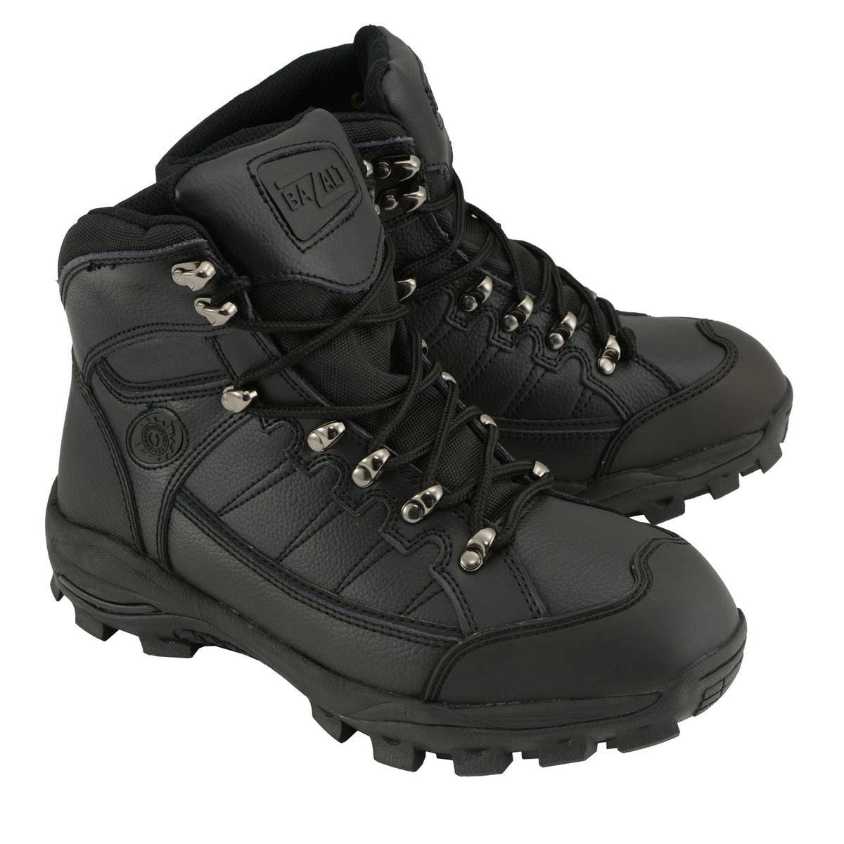 Bazalt MBM9128 Men's Black Water And Frost Proof Leather Lace-Up Work Boots