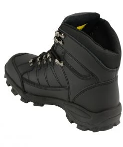 Bazalt MBM91929ST Men's Black Water And Frost Proof Leather Boots With Composite-Toe Riding Gear