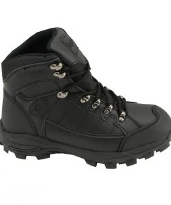 Bazalt MBM91929ST Men's Black Water And Frost Proof Leather Boots With Composite-Toe Riding Gear