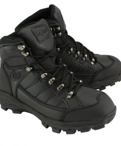Bazalt MBM91929ST Men's Black Water And Frost Proof Leather Boots With Composite-Toe Riding Gear