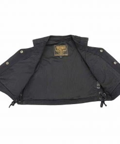 Milwaukee Leather MDK3900 Kids Classic Black Denim Side Lace Vest