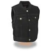 Milwaukee Leather MDK3920 Kids Black Denim Club Style Snap Front Vest Kid's Gear