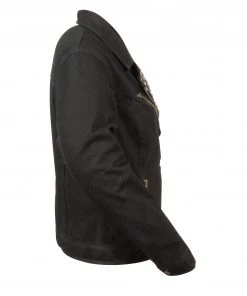 Motorcycle Jackets Milwaukee Leather MDL2000 Ladies Black Denim Jacket With Studded Spikes