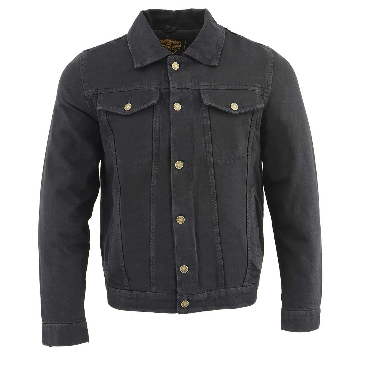 Milwaukee Leather MDM1015 Men's Black Classic Denim Jean Jacket Motorcycle Jackets