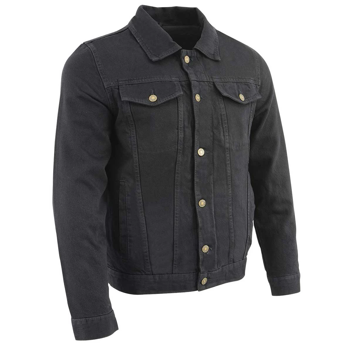 Milwaukee Leather MDM1015 Men's Black Classic Denim Jean Jacket Motorcycle Jackets