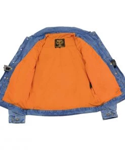 Motorcycle Jackets Milwaukee Leather MDM1015 Men's Blue Classic Denim Jean Jacket