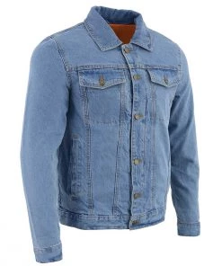 Motorcycle Jackets Milwaukee Leather MDM1015 Men's Blue Classic Denim Jean Jacket