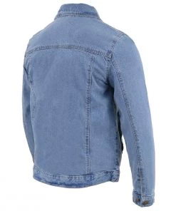 Motorcycle Jackets Milwaukee Leather MDM1015 Men's Blue Classic Denim Jean Jacket
