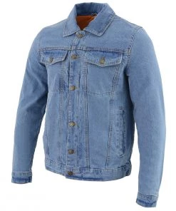 Motorcycle Jackets Milwaukee Leather MDM1015 Men's Blue Classic Denim Jean Jacket