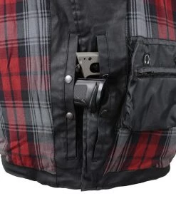 Milwaukee Leather MDM1020 Men's Black Classic'Waxed' MC Denim Jacket With Armor