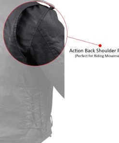 Milwaukee Leather MDM1020 Men's Black Classic'Waxed' MC Denim Jacket With Armor