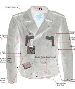 Milwaukee Leather MDM1020 Men's Black Classic 'Waxed' MC Denim Jacket With Armor