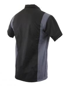Biker Clothing Co. MDM11674.01 Men’s Two-Tone Black And Grey Short Sleeve Motorcycle Mechanic Shirt Riding Gear